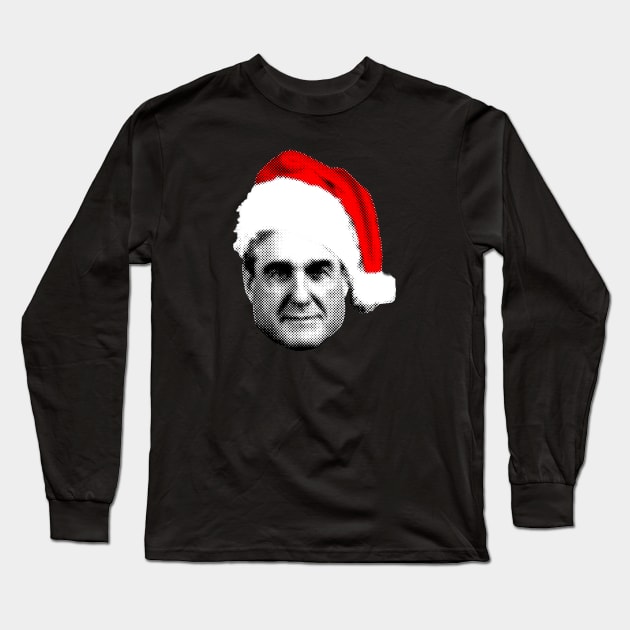 Mueller Santa Hat Happy Christmas Season FBI Retro Long Sleeve T-Shirt by ClothedCircuit